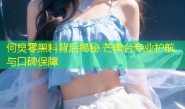 何炅零黑料背后揭秘 芒果台专业护航与口碑保障