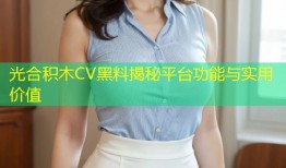 光合积木CV黑料揭秘平台功能与实用价值
