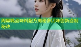 周黑鸭卤味料配方揭秘多口味创新卤制秘诀