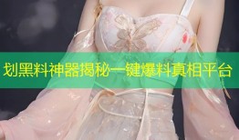 划黑料神器揭秘一键爆料真相平台