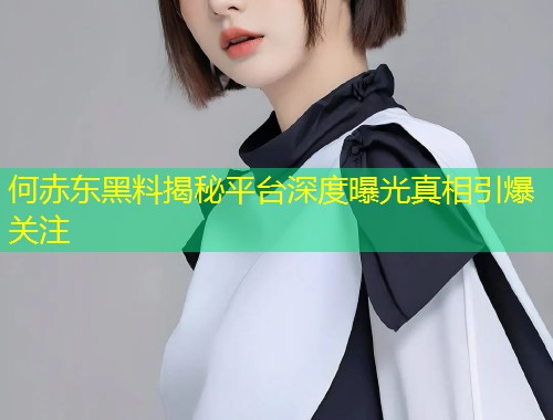何赤东黑料揭秘平台深度曝光真相引爆关注
