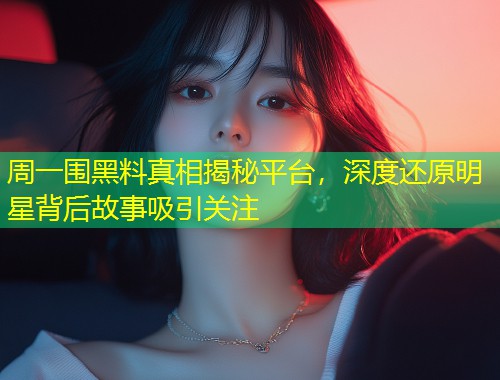 周一围黑料真相揭秘平台，深度还原明星背后故事吸引关注