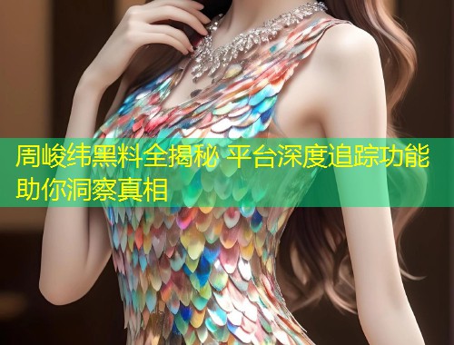 周峻纬黑料全揭秘 平台深度追踪功能助你洞察真相