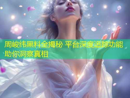 周峻纬黑料全揭秘 平台深度追踪功能助你洞察真相
