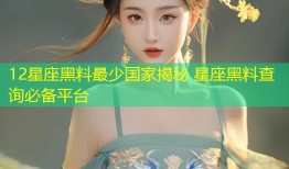 12星座黑料最少国家揭秘 星座黑料查询必备平台