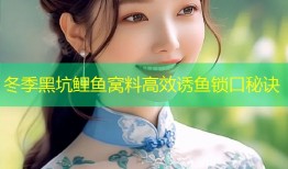 冬季黑坑鲤鱼窝料高效诱鱼锁口秘诀