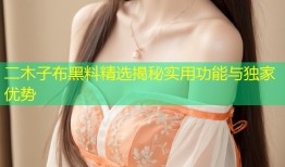 二木子布黑料精选揭秘实用功能与独家优势