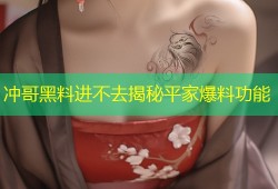 冲哥黑料进不去揭秘平家爆料功能
