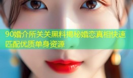90婚介所关关黑料揭秘婚恋真相快速匹配优质单身资源