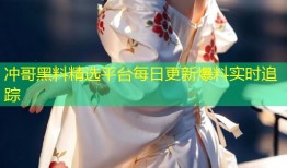 冲哥黑料精选平台每日更新爆料实时追踪