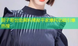 厨子哥世勋黑料揭秘平家爆料功能引爆热搜