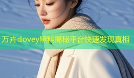 万卉dovey黑料揭秘平台快速发现真相