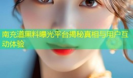 南充道黑料曝光平台揭秘真相与用户互动体验