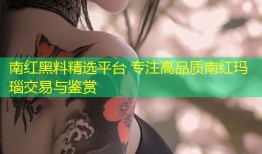 南红黑料精选平台 专注高品质南红玛瑙交易与鉴赏