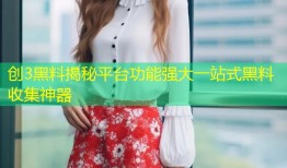 创3黑料揭秘平台功能强大一站式黑料收集神器