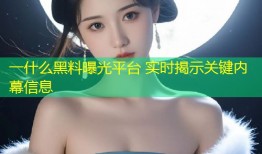 一什么黑料曝光平台 实时揭示关键内幕信息