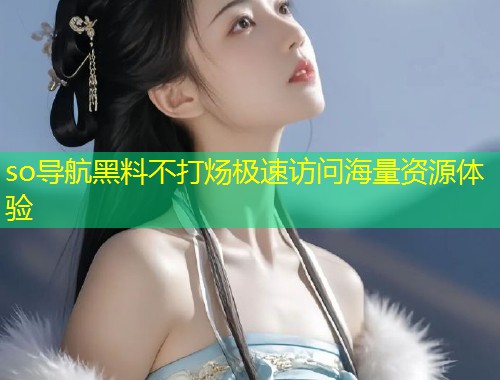 so导航黑料不打炀极速访问海量资源体验