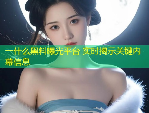 一什么黑料曝光平台 实时揭示关键内幕信息