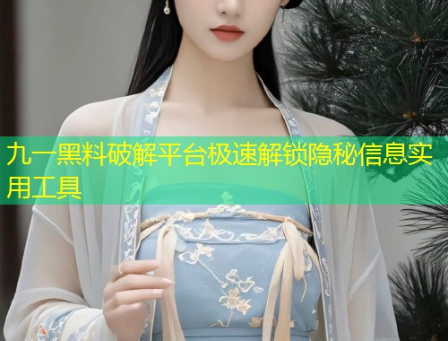 九一黑料破解平台极速解锁隐秘信息实用工具