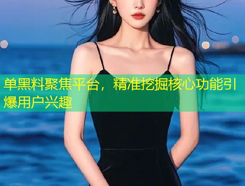 单黑料聚焦平台，精准挖掘核心功能引爆用户兴趣